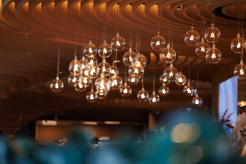 Mod Pizza restaurant interior with warm lighting
